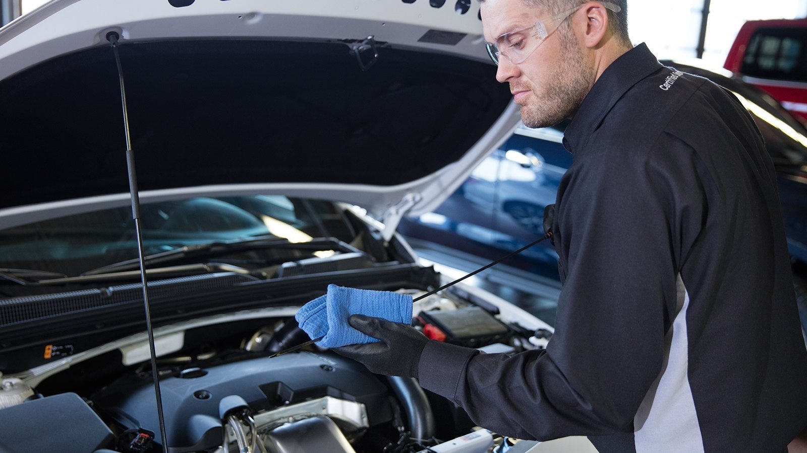 Checking Chevy Oil 