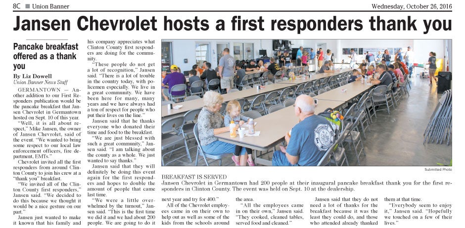 community Involvement | Jansen Chevrolet in Germantown IL